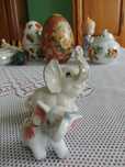 Śliczne słoniki z porcelany na szczęście.