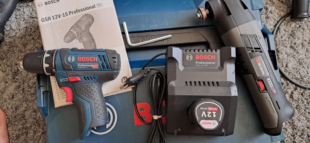 BOSCH GSR V12-15 +gba12v 2.0ah +gal 12v-40 Новий з Європи