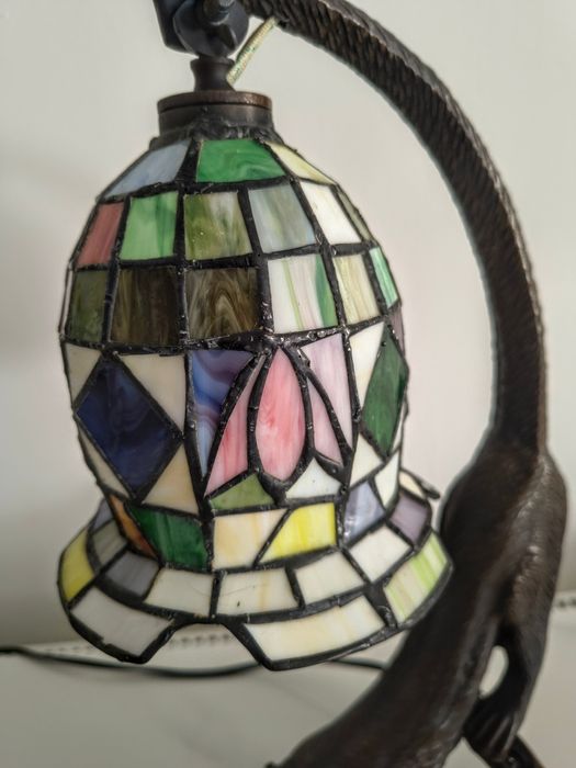 Tiffany lampy witrażowe stołowe / nocne / biurowe "koty" Art deco
