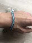 Bransoletka blue topaz nano laboratoryjny
