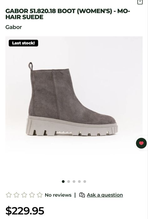 Ботінки на осінь 36 розмір натуральна замша Gabor