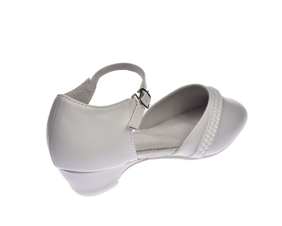 Buty do komunii białe balerinki na obcasie dziewczęce 41/24 roz. 33