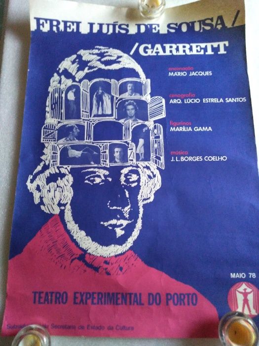 Cartaz Antigo de Teatro Frei Luís de Sousa / Garret