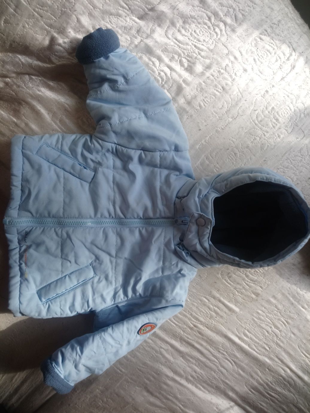 kurtka zimowa i spodnie ocieplane zestaw dla chłopca rozm. 68 - 74