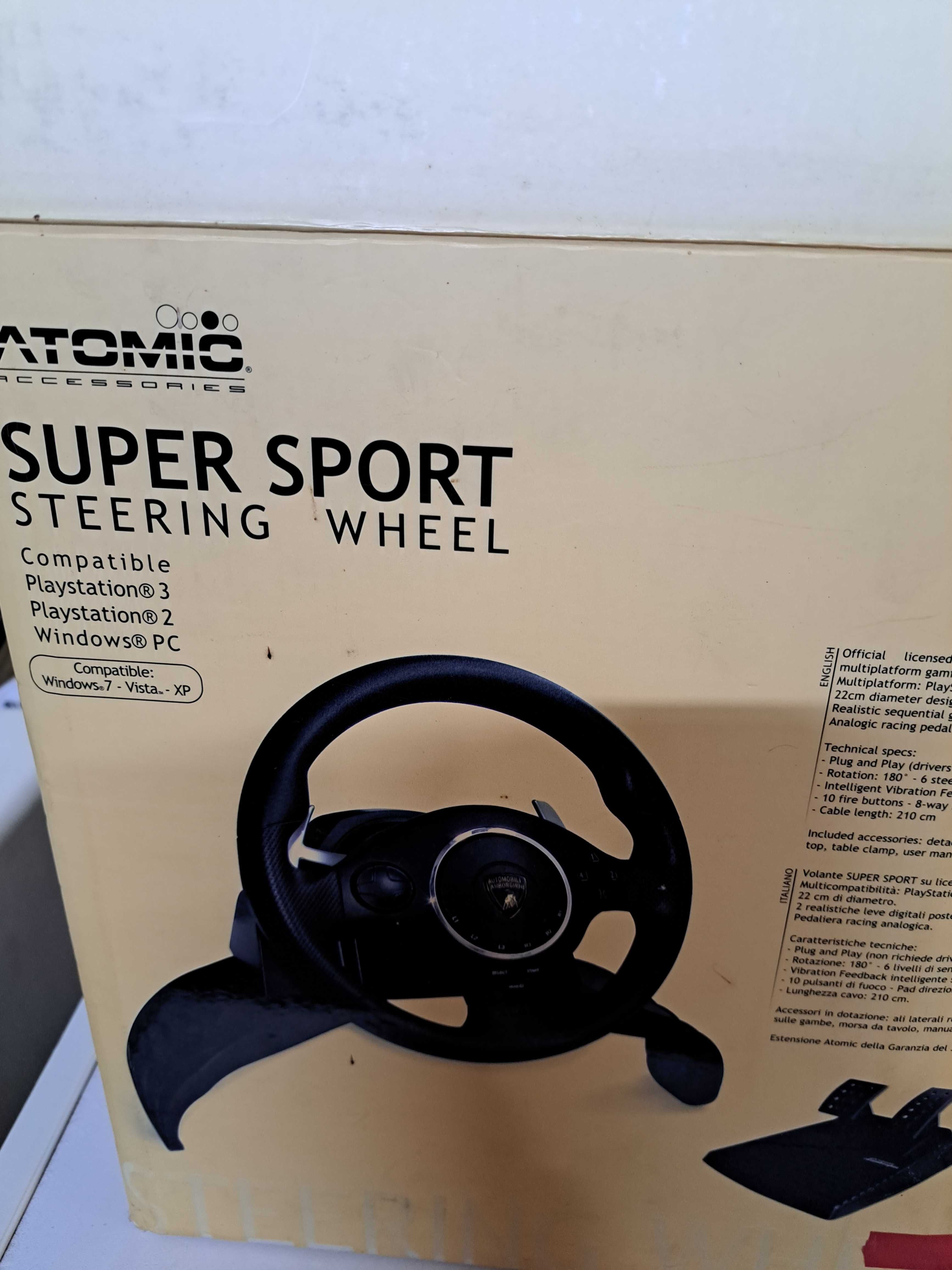 Atomic Accessories Super Sport Steering Wheel Lamborghini (PS3/PS2/PC)