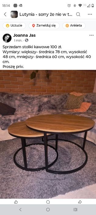 Stoliki kawowe zestaw