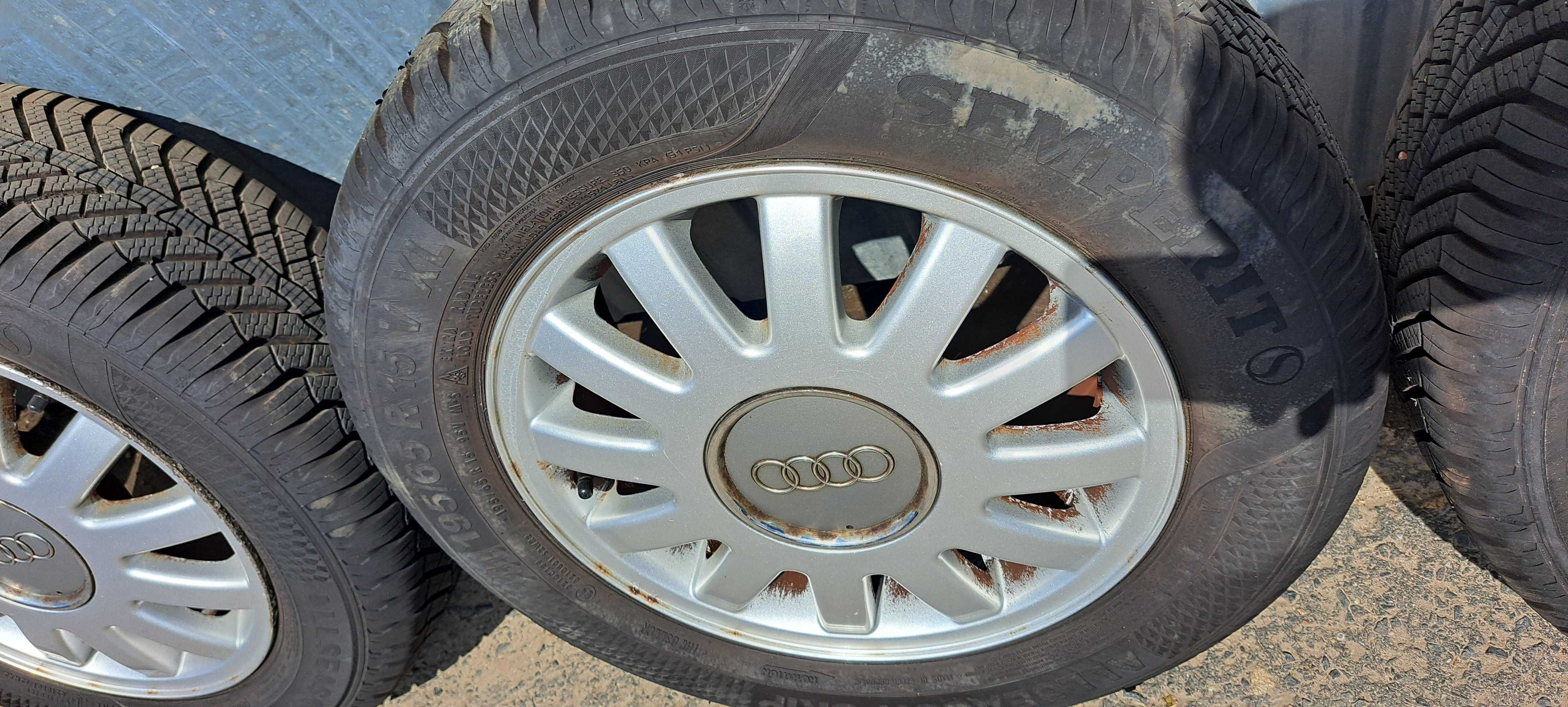 Felgi aluminiowe koła opony wielosezon Audi A3 8L 5X100 15 kpl