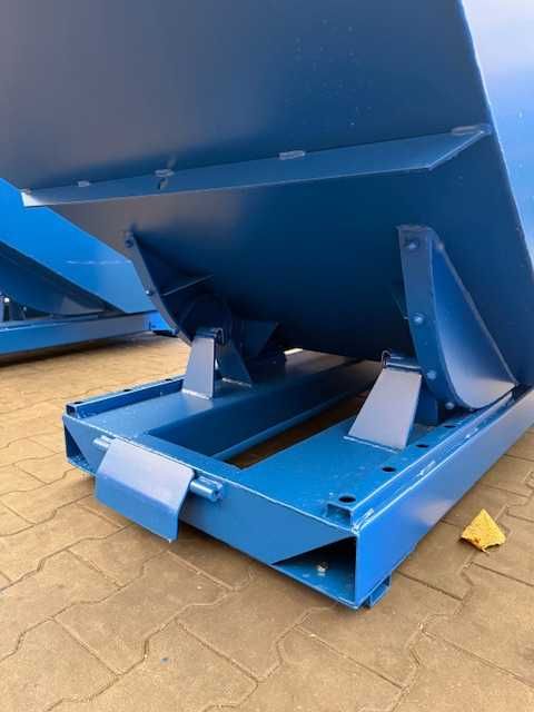 Pojemnik metalowy do wózka widłowego 1100L  / Kontener samowyładowczy