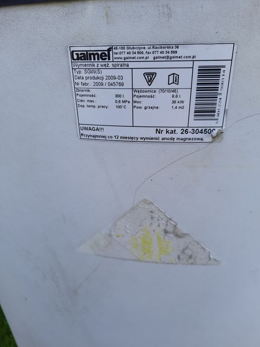 Zbiornik CWU 300l Galmet