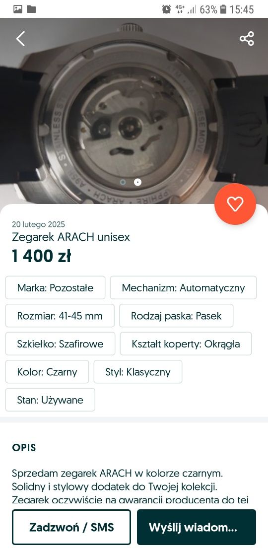 Zegarek Arach unisex