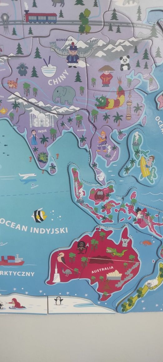 Magnetyczna mapa świata, obraz