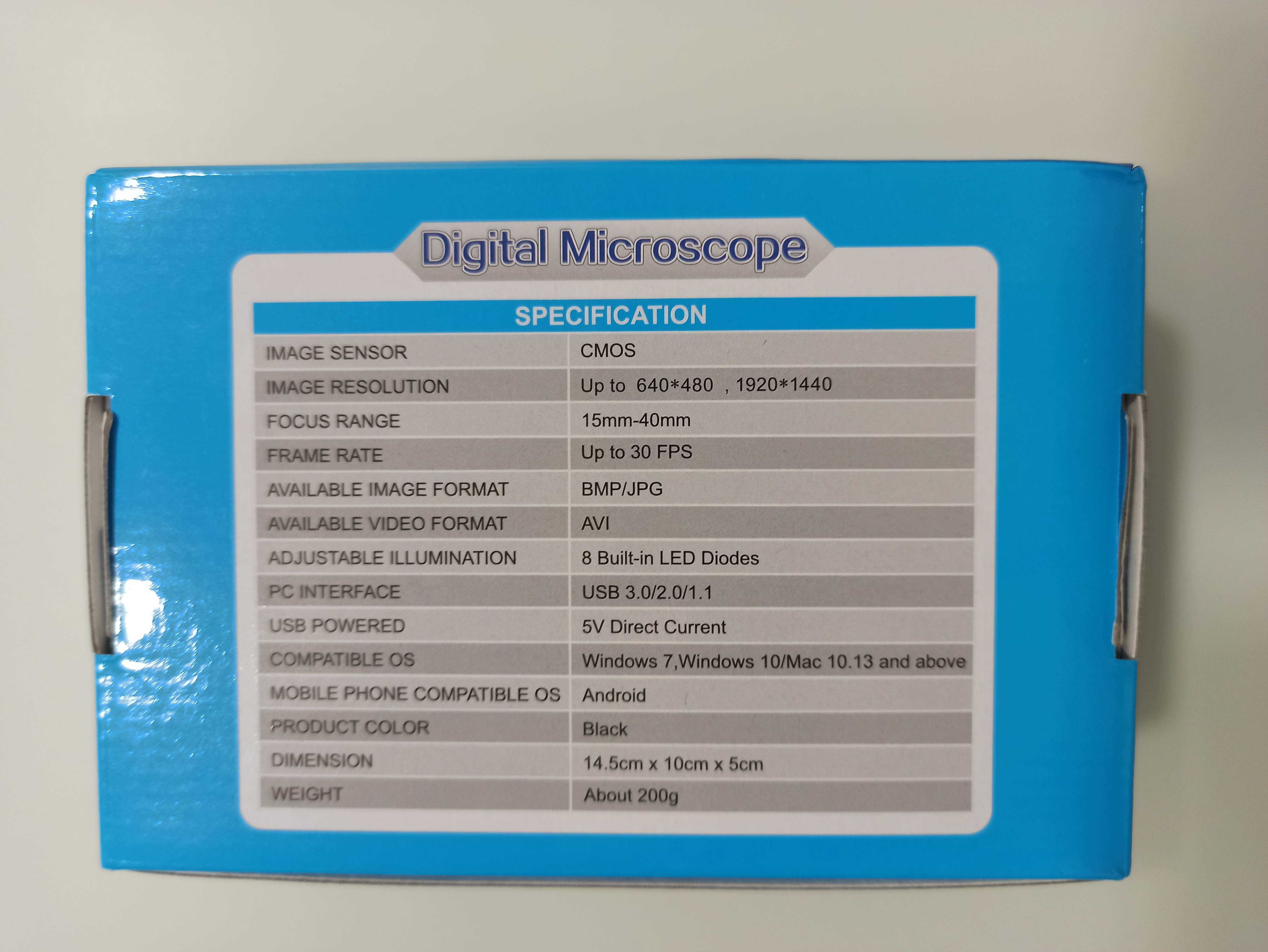 Microscópio digital USB portátil led