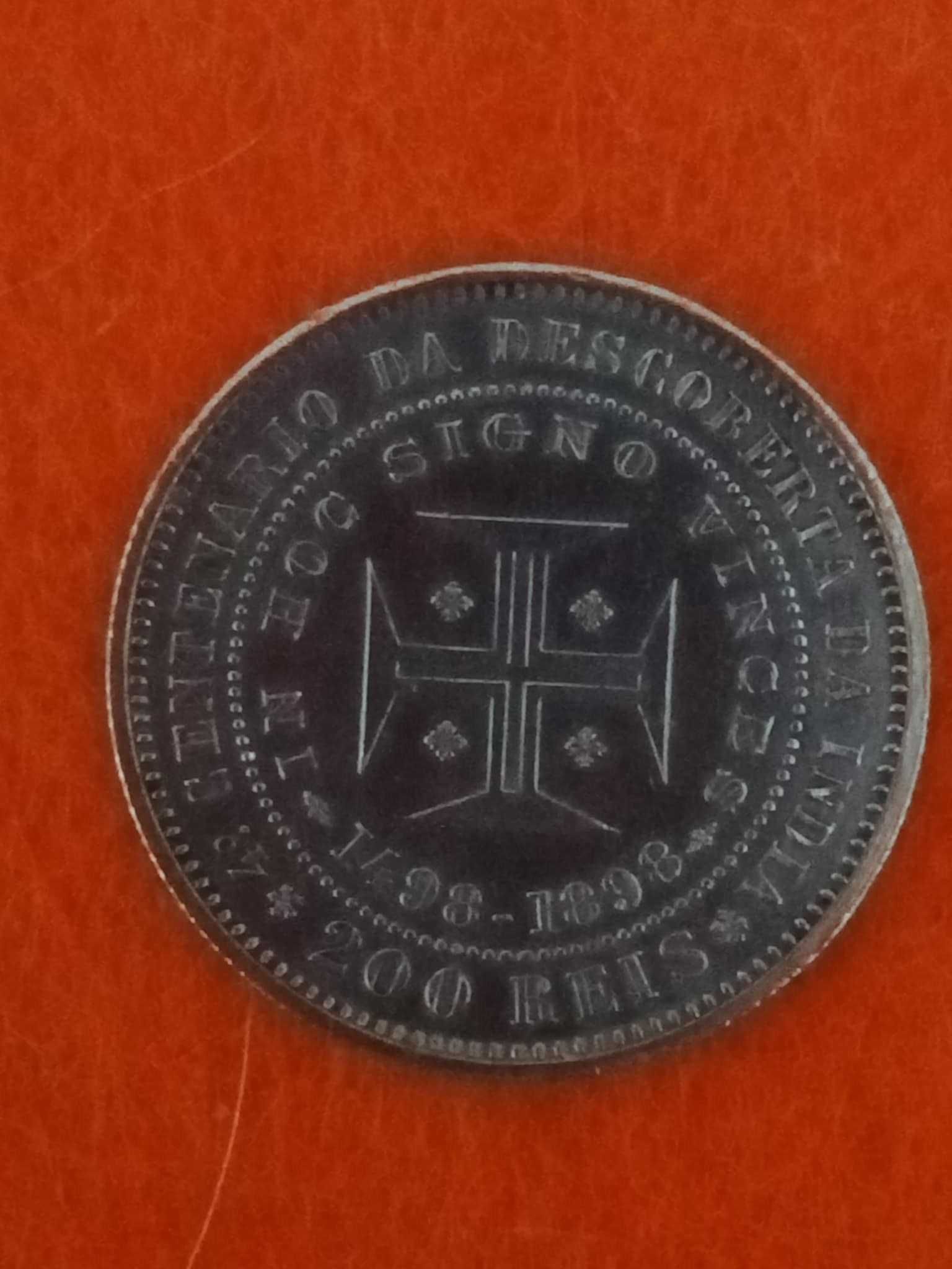 Moeda 200 Réis Prata D. Carlos I 1838