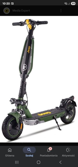 Hulajnoga jeep mały przebeig