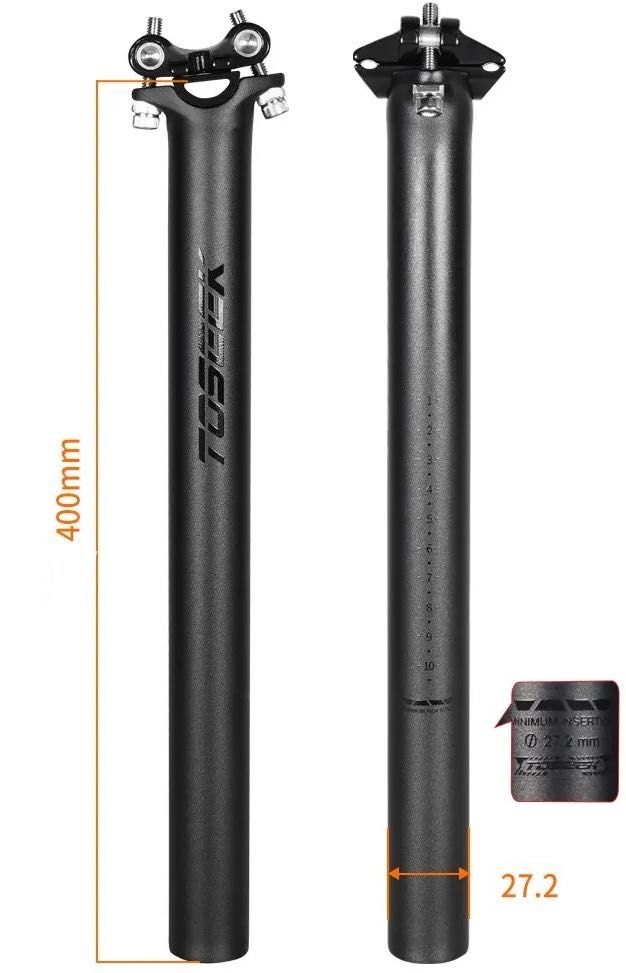 Sztyca rowerowa włókno węglowe CARBON 27,2 X 400 mm OKAZJA TOSEEK