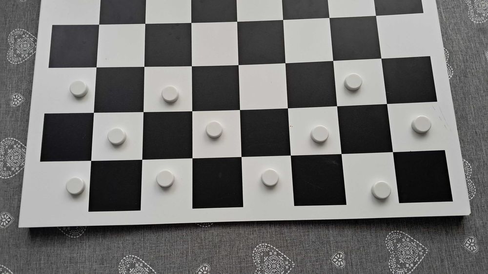 Duża metalowa tablica - Warcaby - magnetyczne