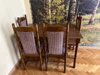 Stół rozsuwany i 6 krzeseł