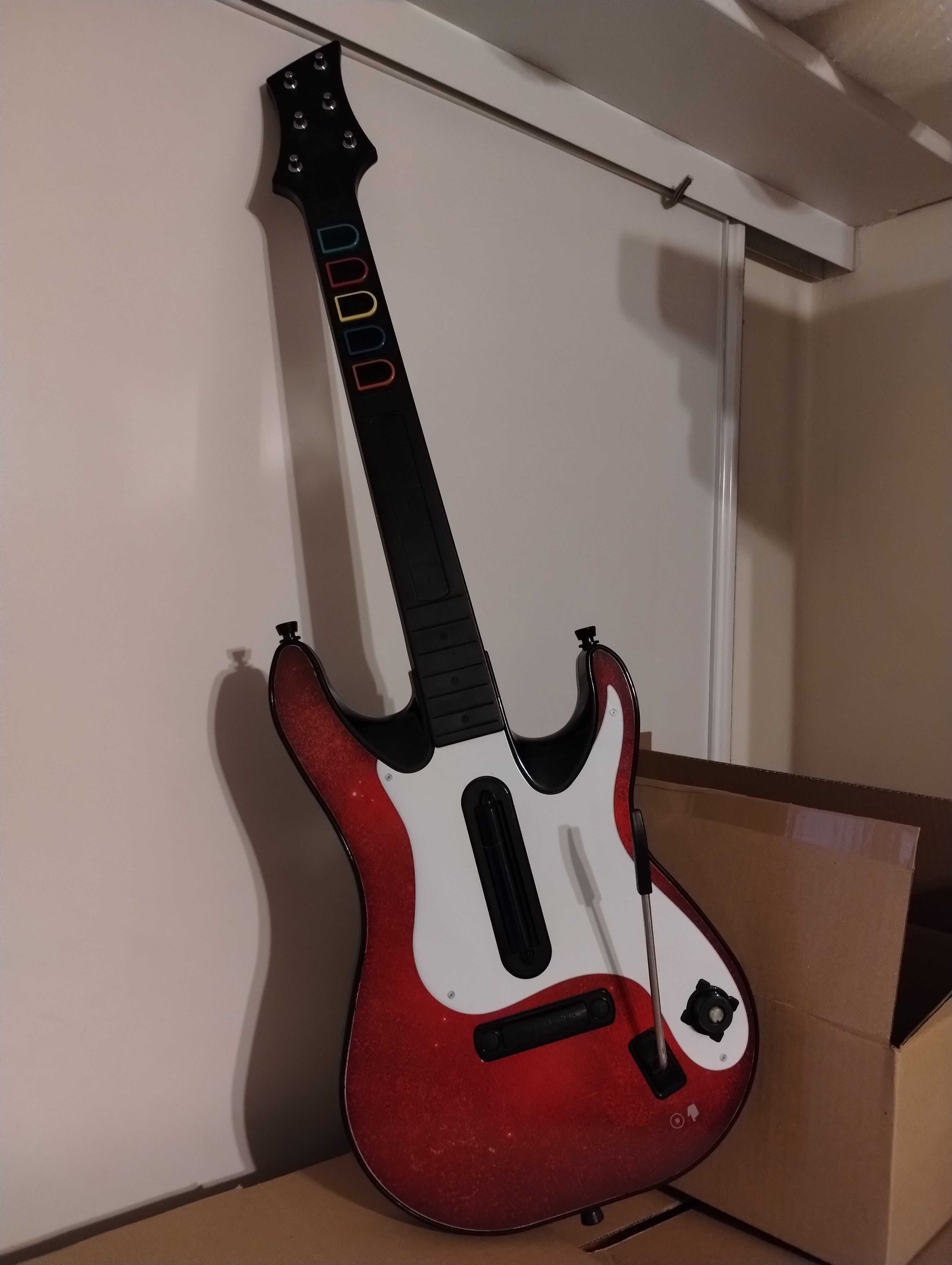 Gitara Guitar Hero Rock Band 5 White Red Octane Xbox 360