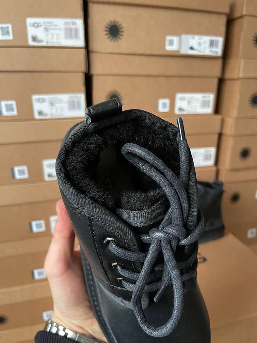 Уги Мужские UGG Neumel Leather Black (Кожа)