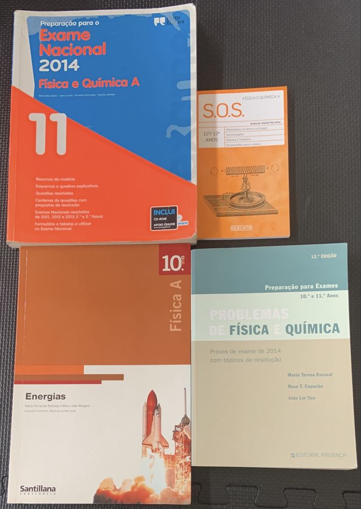 Livros de Físico-Química 10 e 11 ano