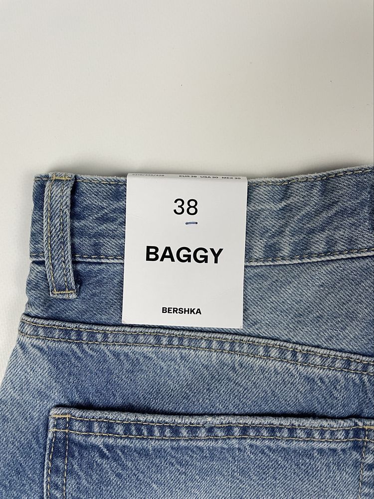 Шорти Bershka Jorts Baggy Fit (W30 / W34) сині широкі чоловічі
