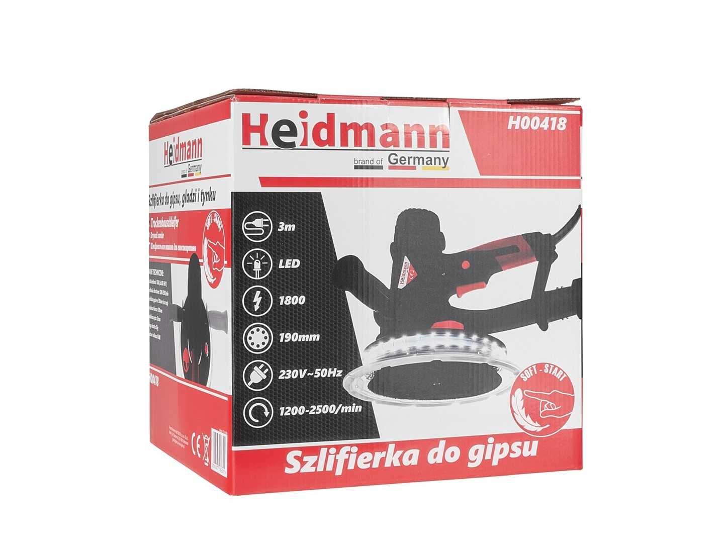 Szlifierka do gipsu gładzi i tynku 190 mm DOUBLE LED 360 zestaw 1999