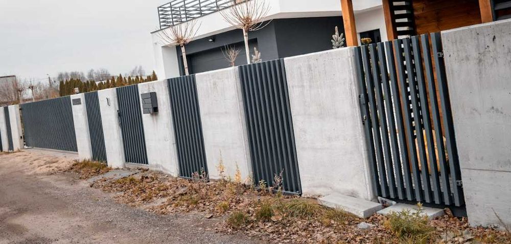 BETON architektoniczny Nowoczesny mur ogrodzeniowy L-ka betonowa