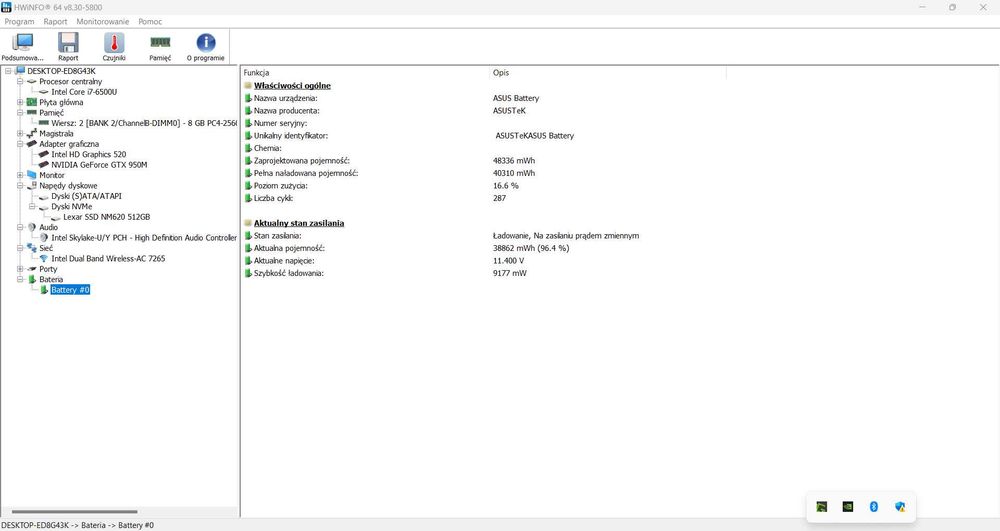 Asus UX510U I7 6500U 16 GB RAM GTX950M FHD 256GB SSD NVMe