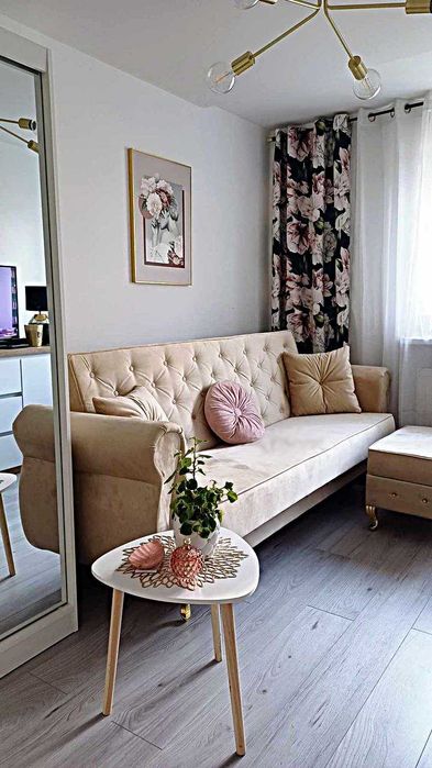 Sofa rozkładana GLamour Kryształ Wersalka Kanapa pojemnik