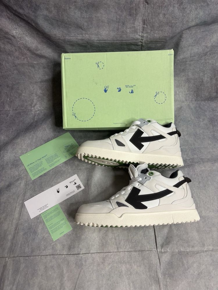 Кроссовки Off White Zapatillas - Lea , Black White , Офф Вайт 43 44