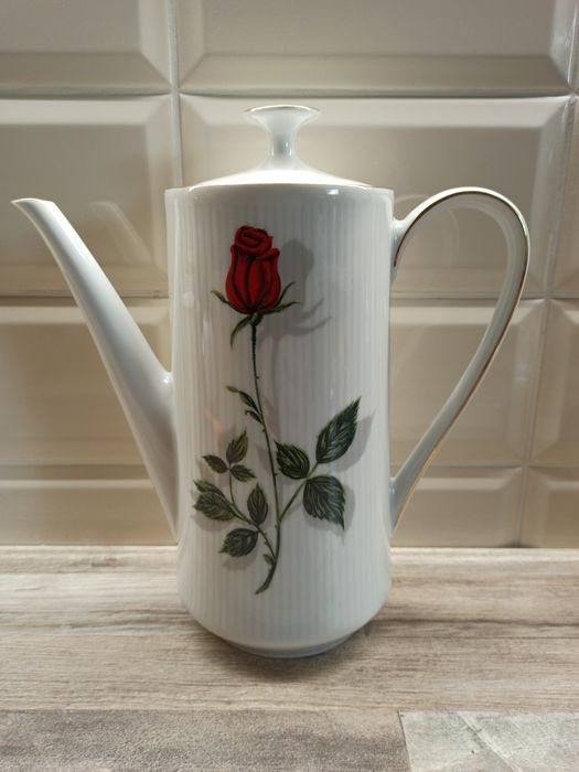 Dzbanek kawa herbata Bavaria Rote rose, róże czerwone