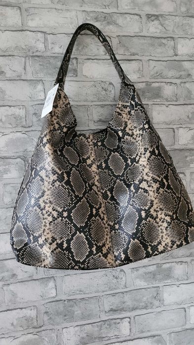Duża torebka shopperka wężowa skóra ze skóry ekologicznej PRIMARK
