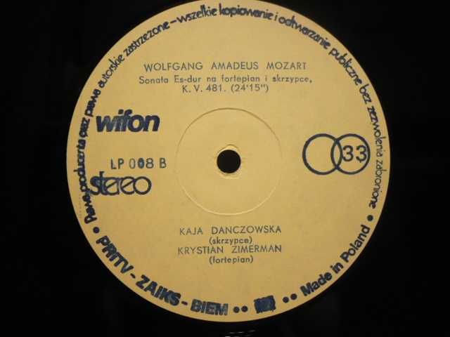 Winyl K.Danczowska & K.Zimerman  Mozart.Zapraszam.