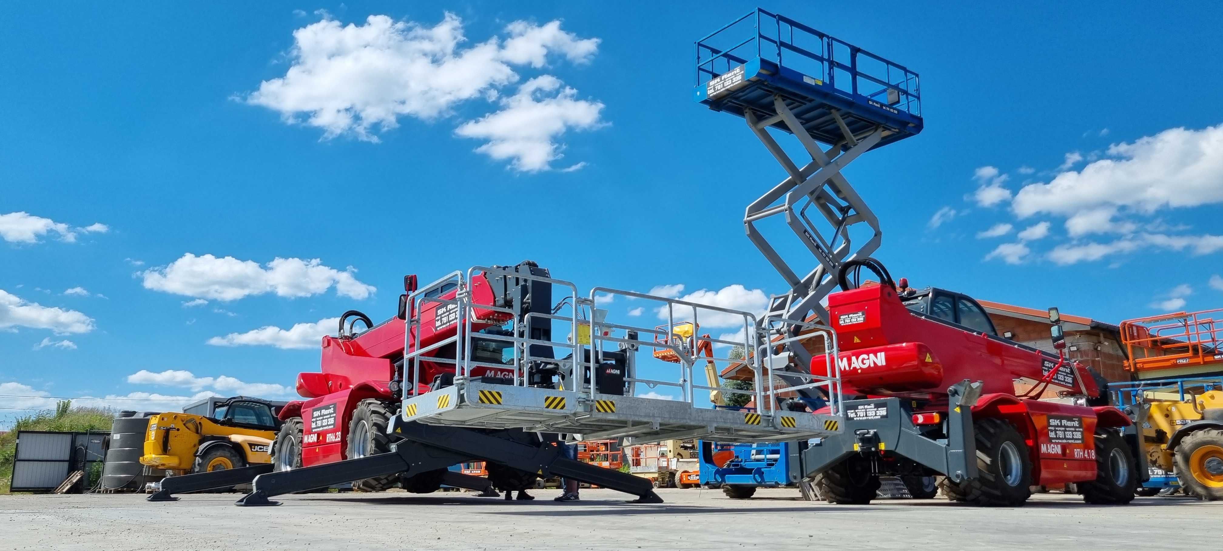 Ładowarka teleskopowa wynajem MRT MANITOU JCB MAGNI od 14 do 30m