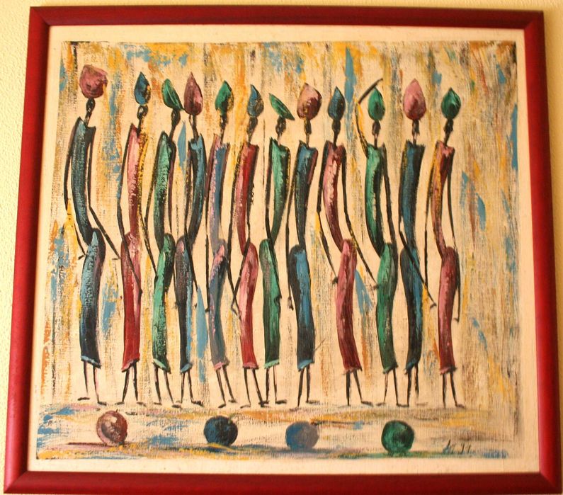 Arte de Pintores Angolanos - 3 telas de grandes dimensões