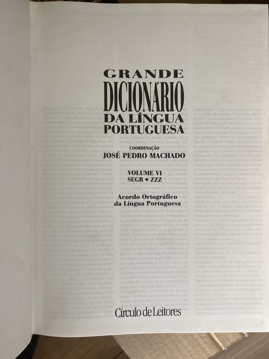Dicionario portugues 6 volumes