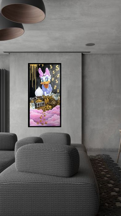 Авторська картина «Daisy Duck» (акрил, великий формат)