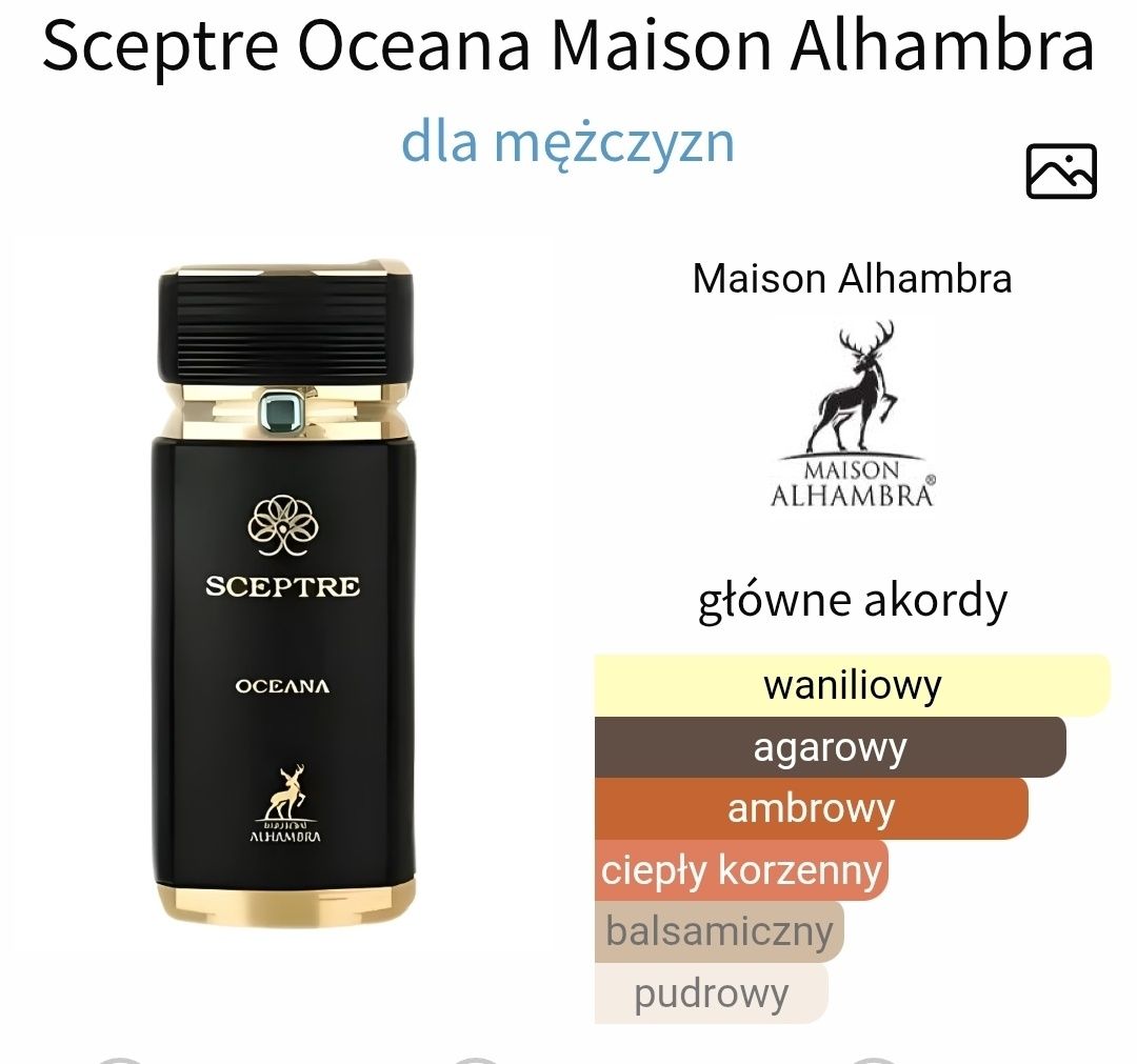 Sceptre Oceana Maison Alhambra woda perfumowana