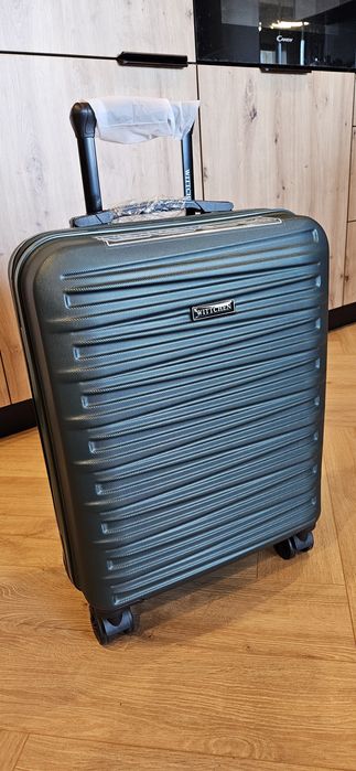 Walizka Wittchen Mała 55x38,5x20cm z ABS-u w kabinowa podróżna zielona