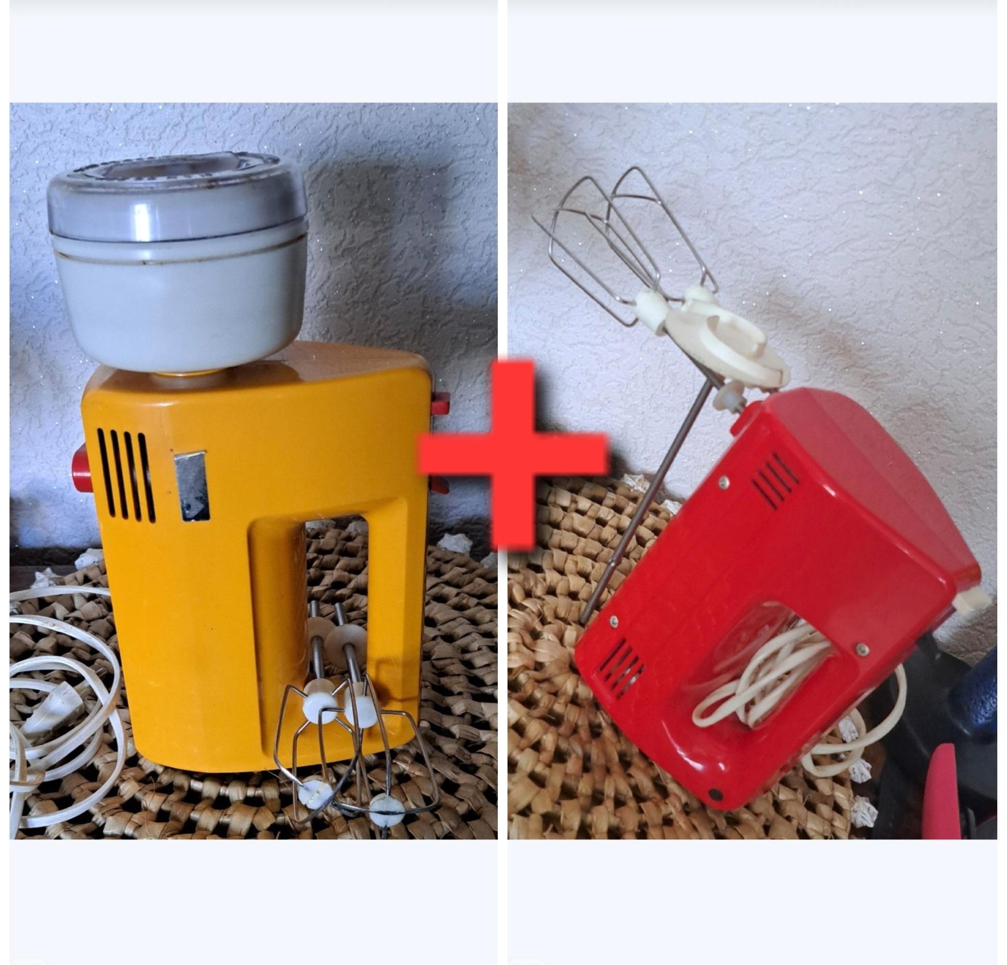 Vintage 2 robot kuchenny ubijak mikser z młynkiem PRL zabytek mieszadł