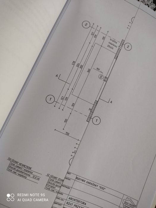 Projekt budowlany garaż warsztat