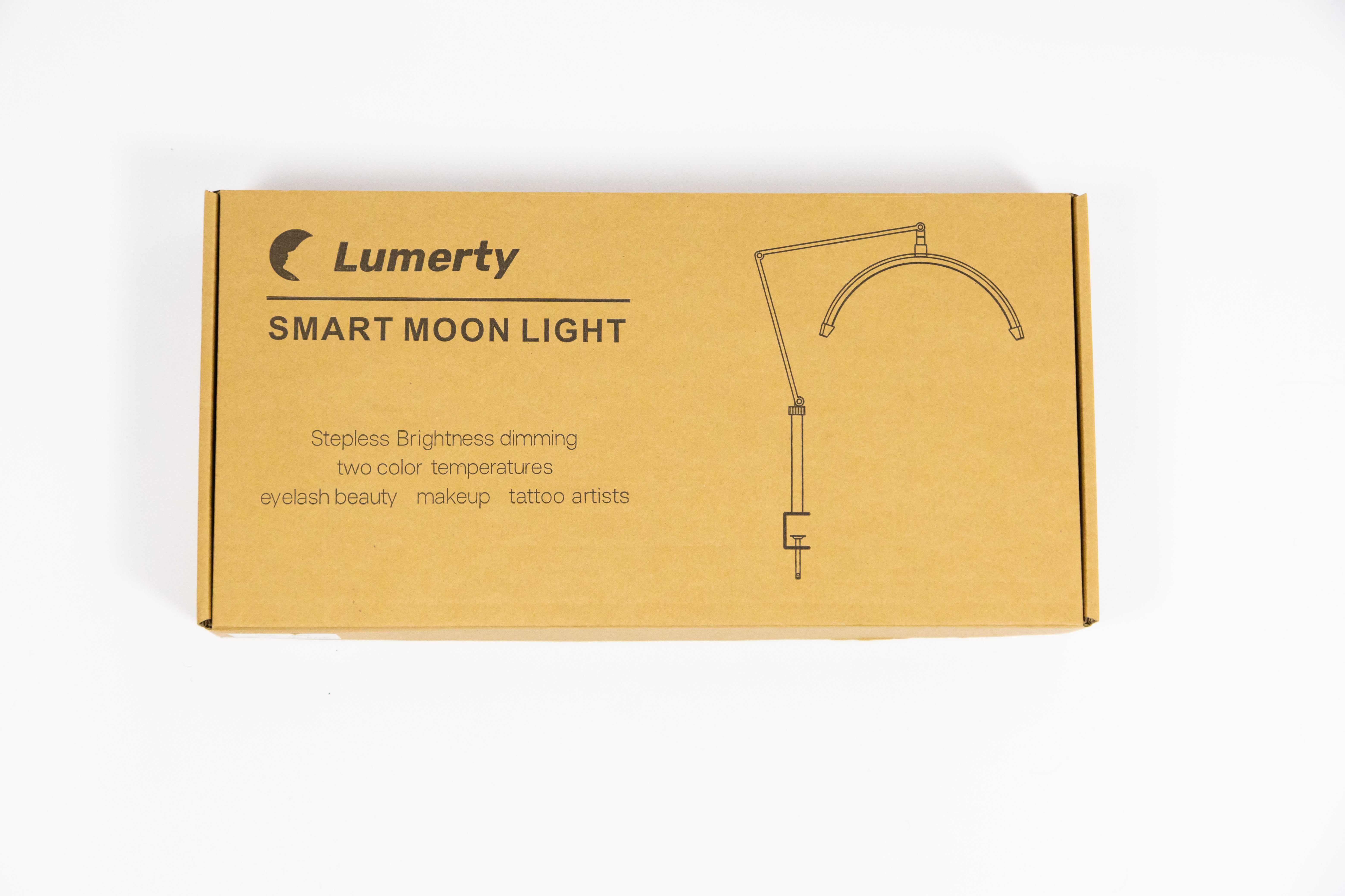 Кільцева безтіньова лампа LUMERTY Smart Moon 42см на пантографі