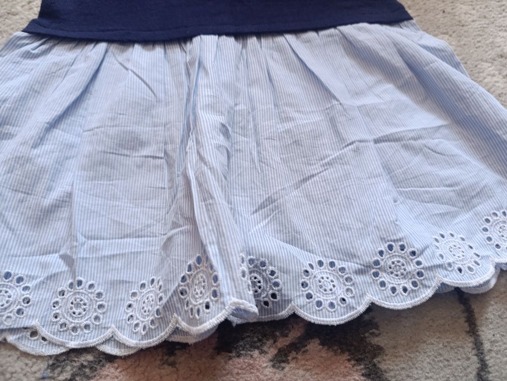 Nowa sukienka z łączonych materiałów H&M duże 98/104