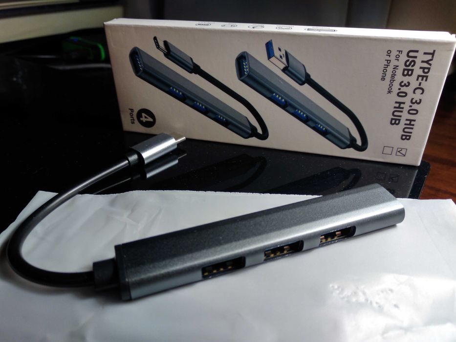 USB Hub Type-C: 4 порти 1*3.0 + 3*2.0. Хаб USB type-C в наявності