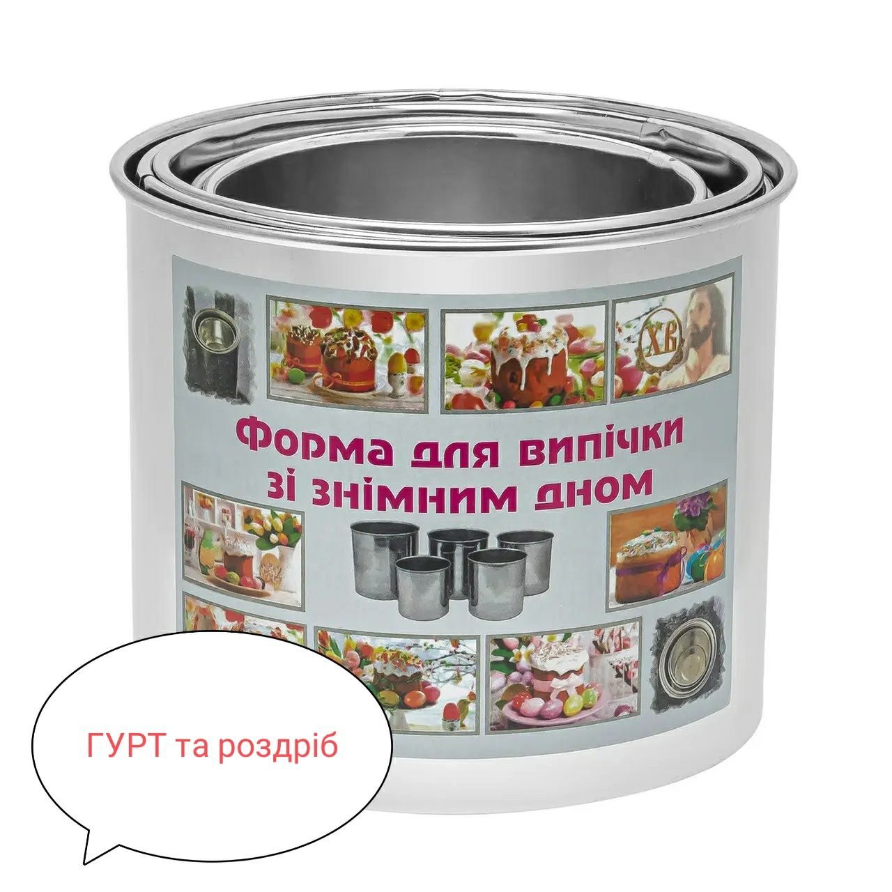 Набір для випічки Пасок із 3 штук з роз'ємні.