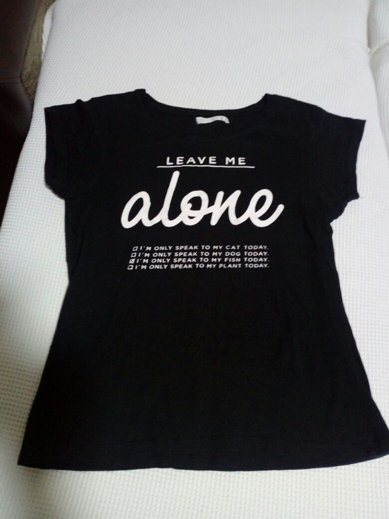 T-shirt preta com estampado