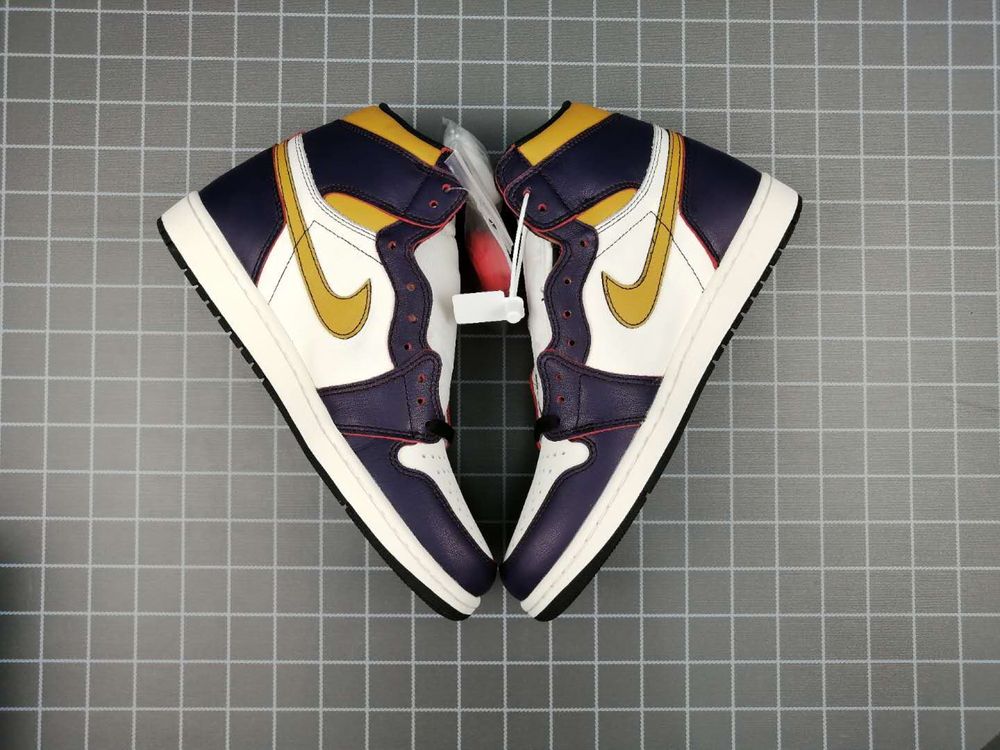 Nike Air Jordan 1 Purple Yellow High