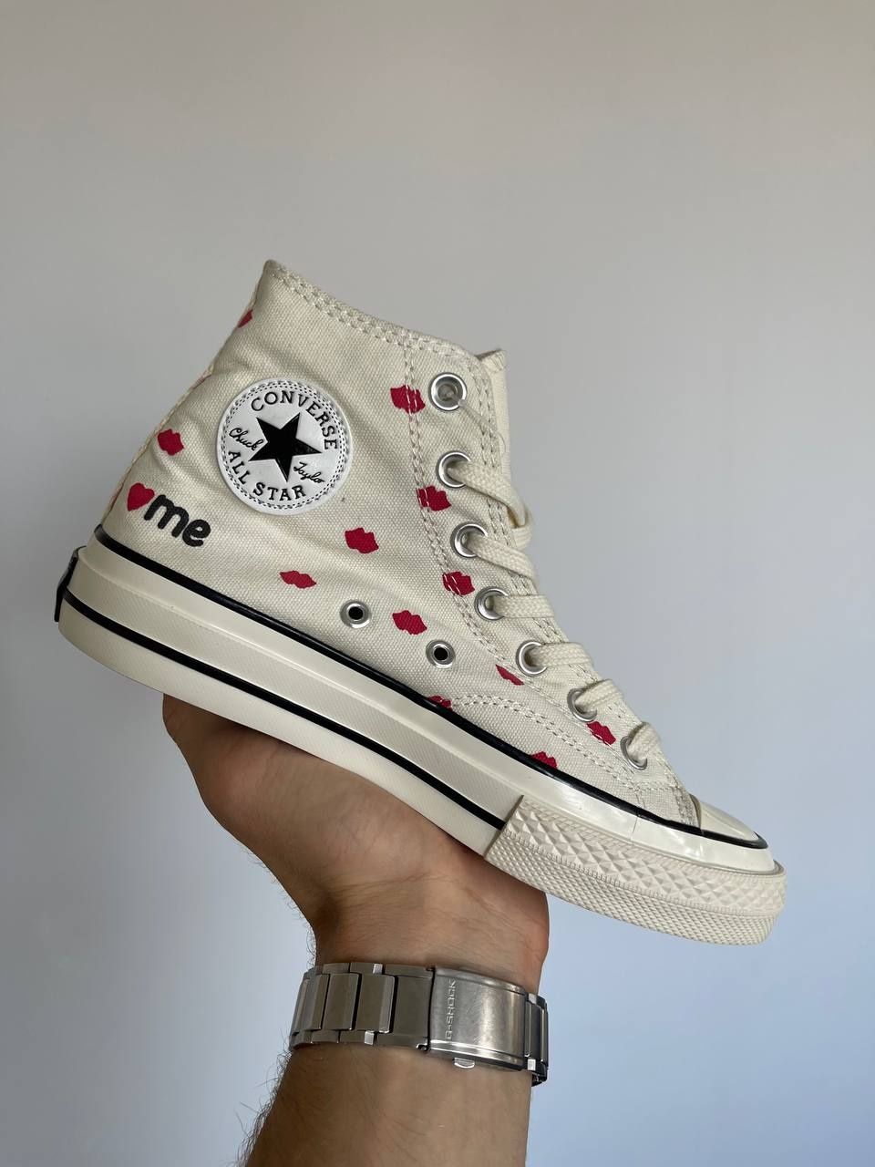 Жіночі кеди Converse Chuck 70 Embroidered Lips  White