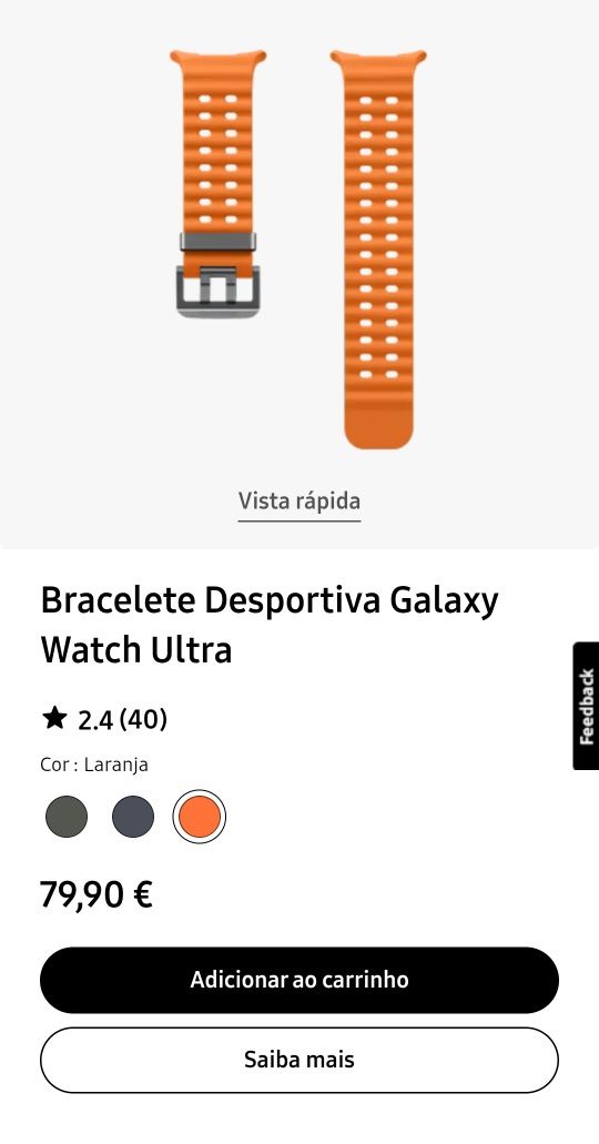 Bracelete Desportiva Galaxy Watch Ultra