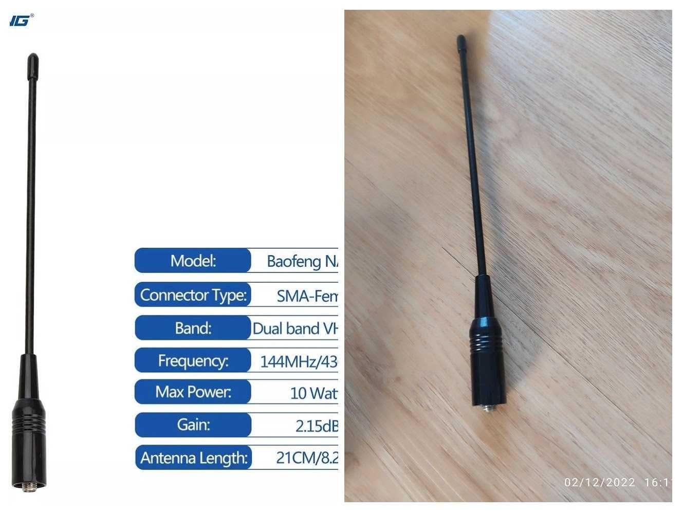 antena substituição walkie talkie rádio Baofeng retevis sma fêmea